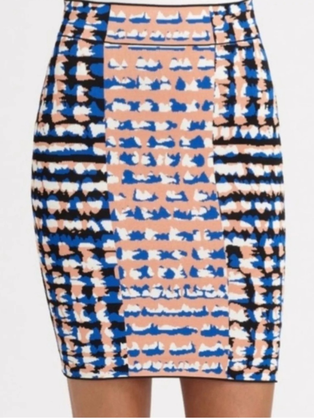 BCBGMAXAZRIA Multicolor Patterned Women's Pencil Skirt Size Small